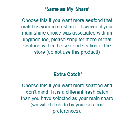 Add an extra Catch of the Day