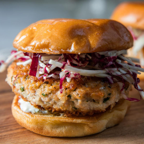 Lemon Dijon Salmon Burgers (frozen)