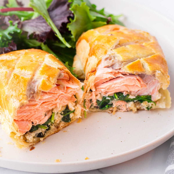 Salmon Wellington (frozen)